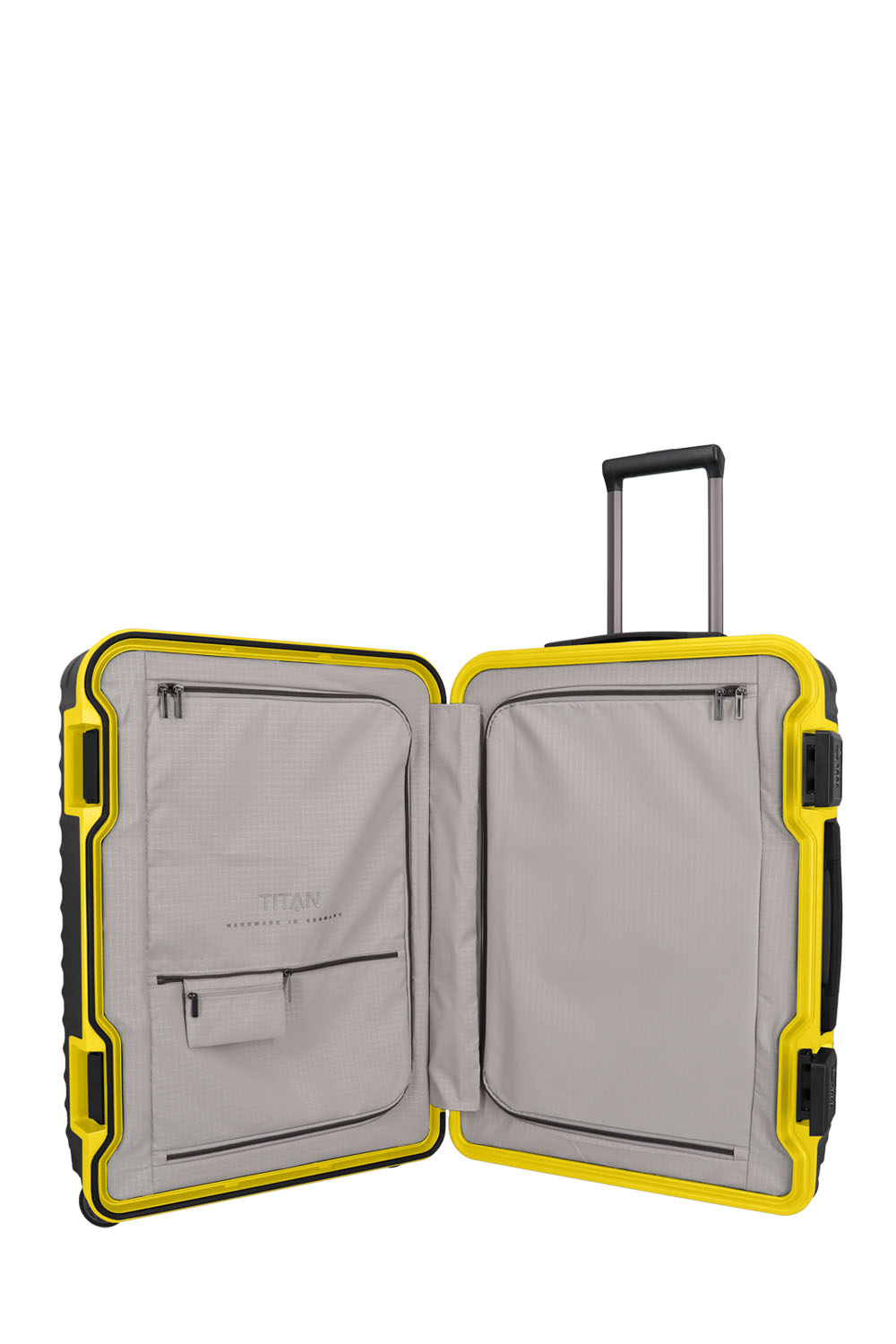 TITAN Litron Frame BVB-Edition 4-Rollen Trolley M 69cm + Gratis Hotelgutschein Schwarz/gelb