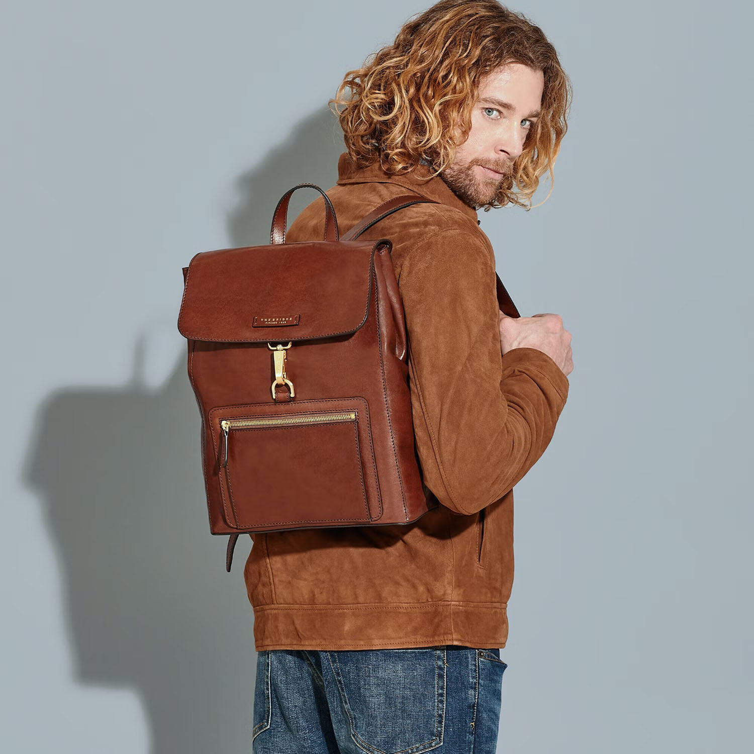 The Bridge Alberto Leder-Rucksack Schwarz/Ruthenium The Bridge Alberto Leder-Rucksack Schwarz/Ruthenium