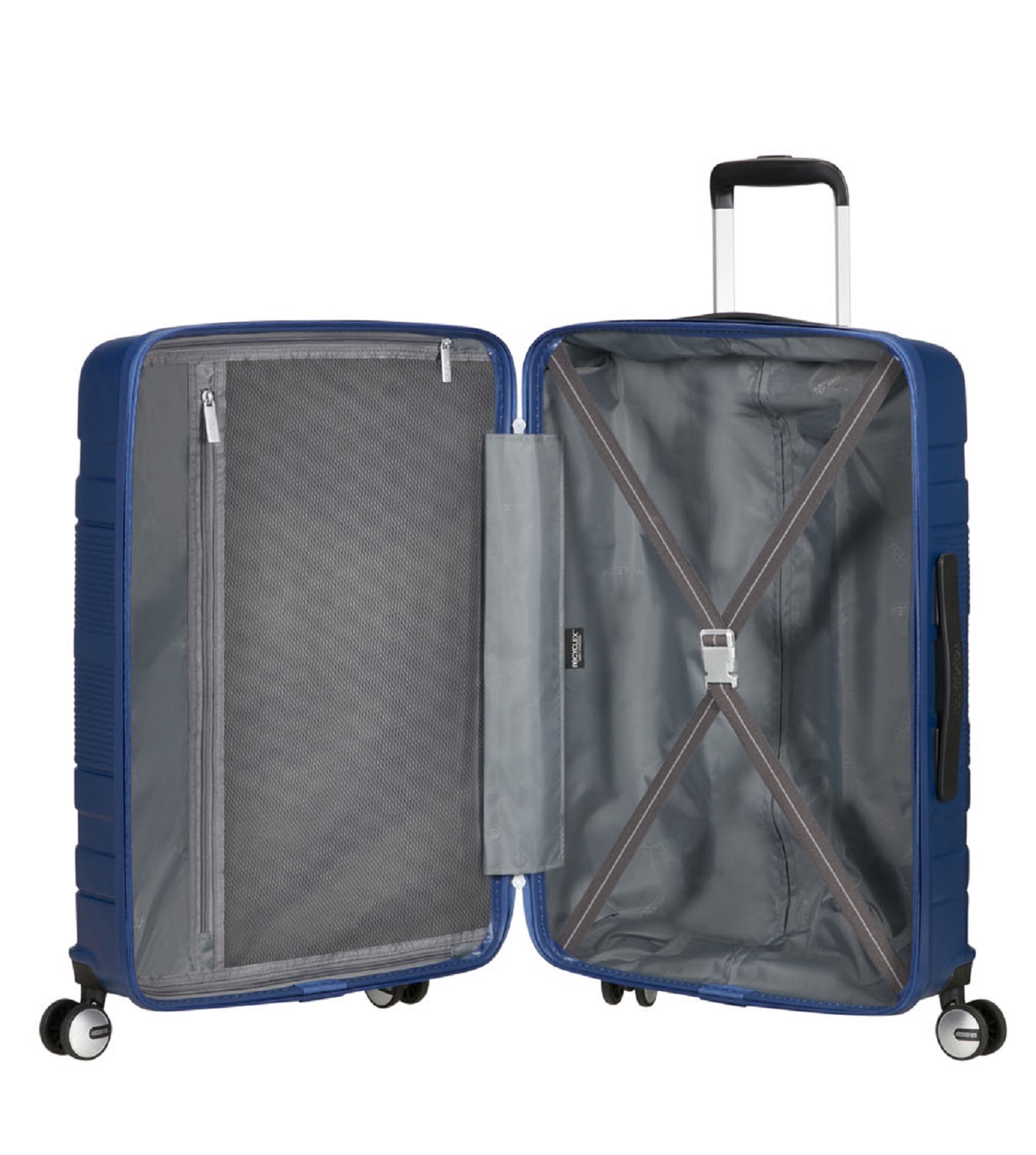 American Tourister Funstripe Trolley 76cm mit 4 Rollen Silver American Tourister Funstripe Trolley 76cm mit 4 Rollen Silver