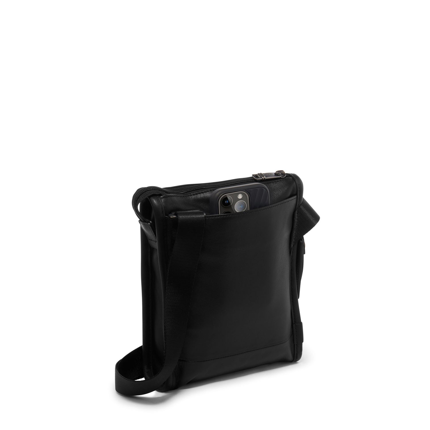 Tumi Alpha 3 Kleine Umhängetasche aus Leder + GRATIS HOTELGUTSCHEIN Black Tumi Alpha 3 Kleine Umhängetasche aus Leder + GRATIS HOTELGUTSCHEIN Black