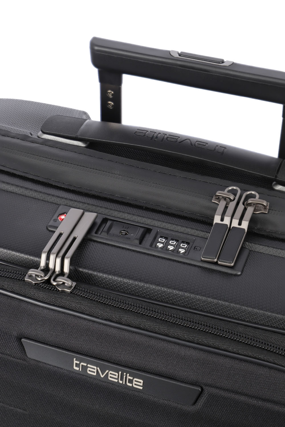 Travelite Mooby Trolley S mit Vortasche, 4-Rollen Schwarz