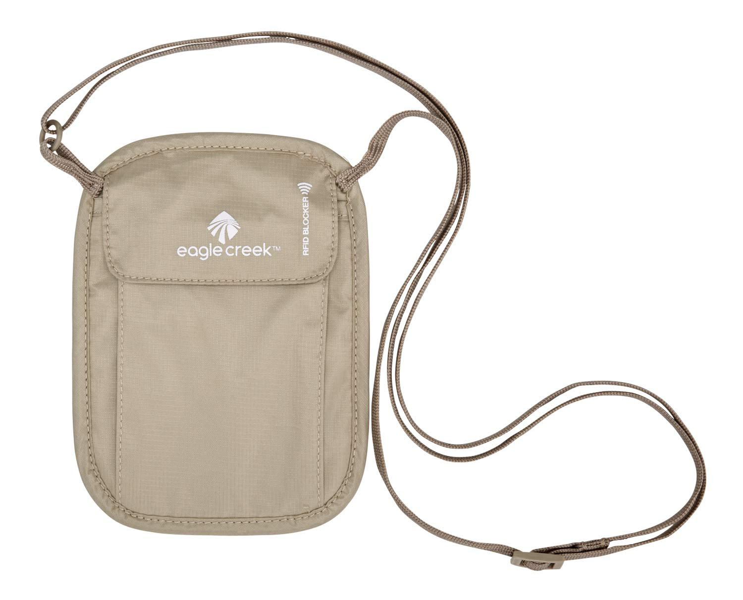 Eagle Creek Security RFID Blocker Neck Wallet Tan