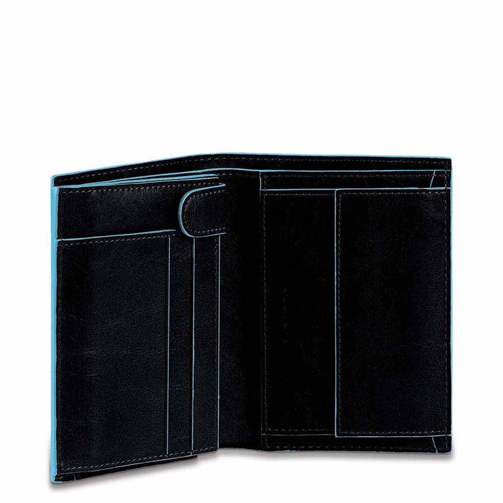 Piquadro Blue Square Herrenbrieftasche im Hochformat mit Münzfach Schwarz Piquadro Blue Square Herrenbrieftasche im Hochformat mit Münzfach Schwarz