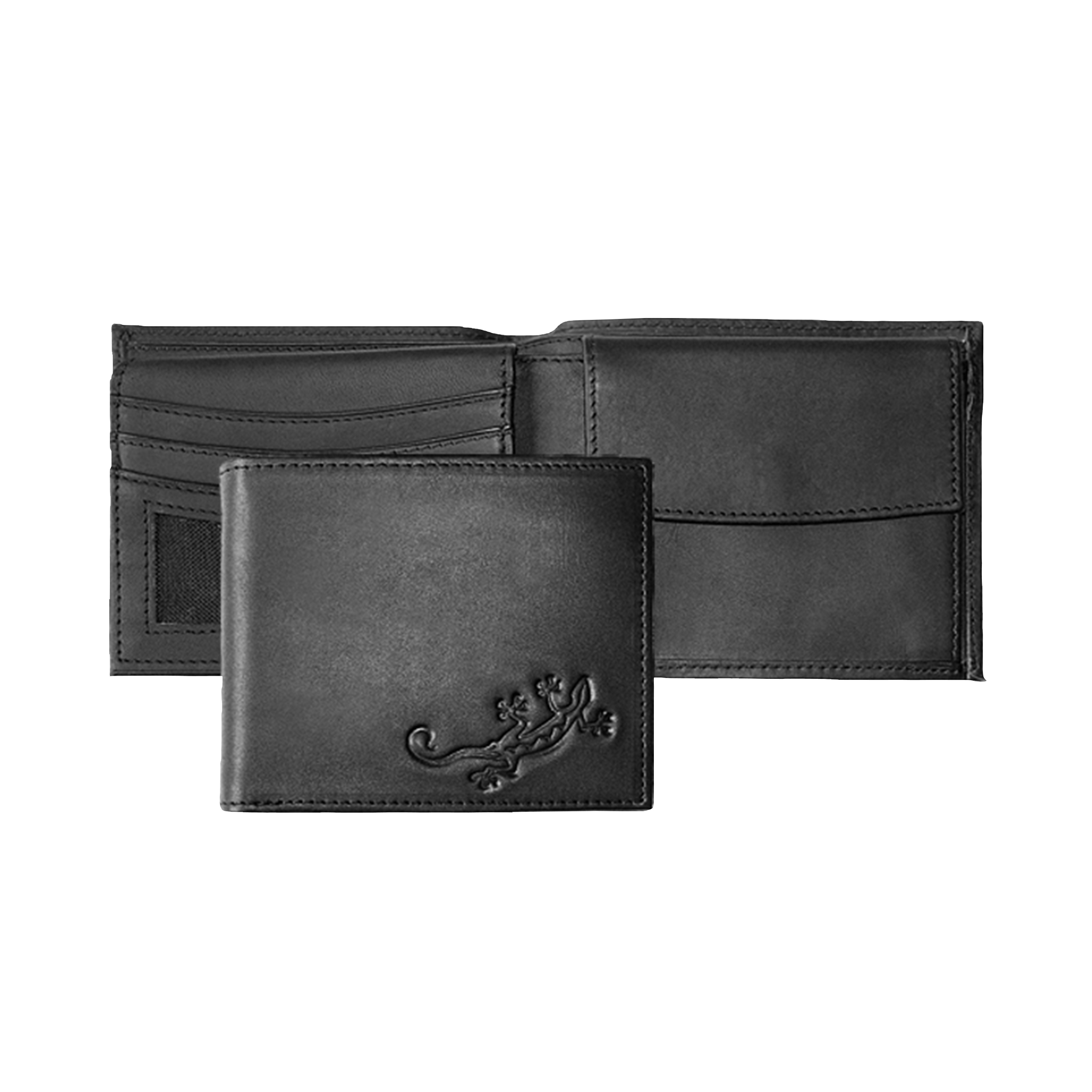 oxmox Leather RFID Querscheinbörse Lizard