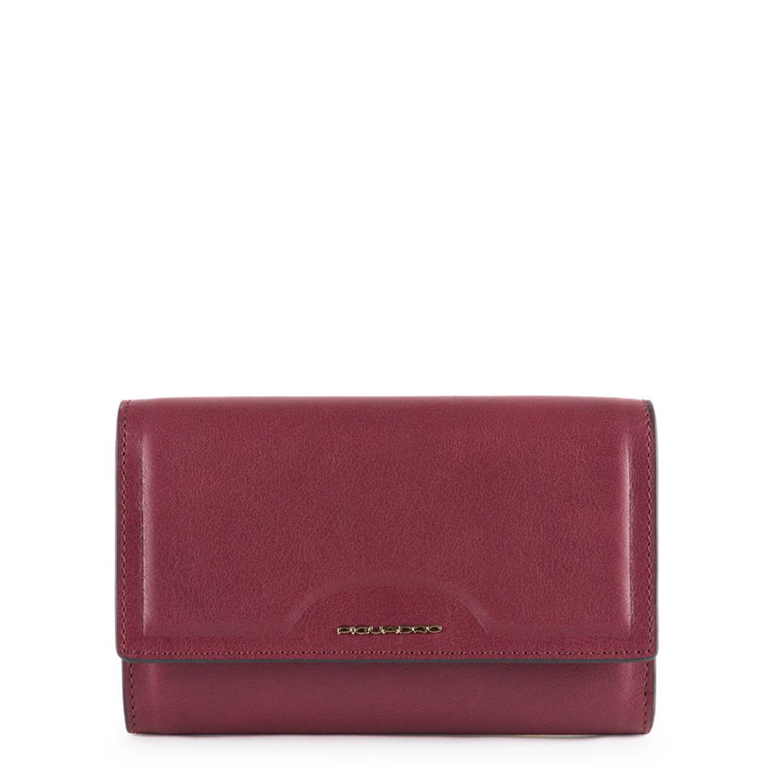 Piquadro Gea Damenbörse mit Kreditkartenfächern, RV-Münzfach burgundy Piquadro Gea Damenbörse mit Kreditkartenfächern, RV-Münzfach burgundy