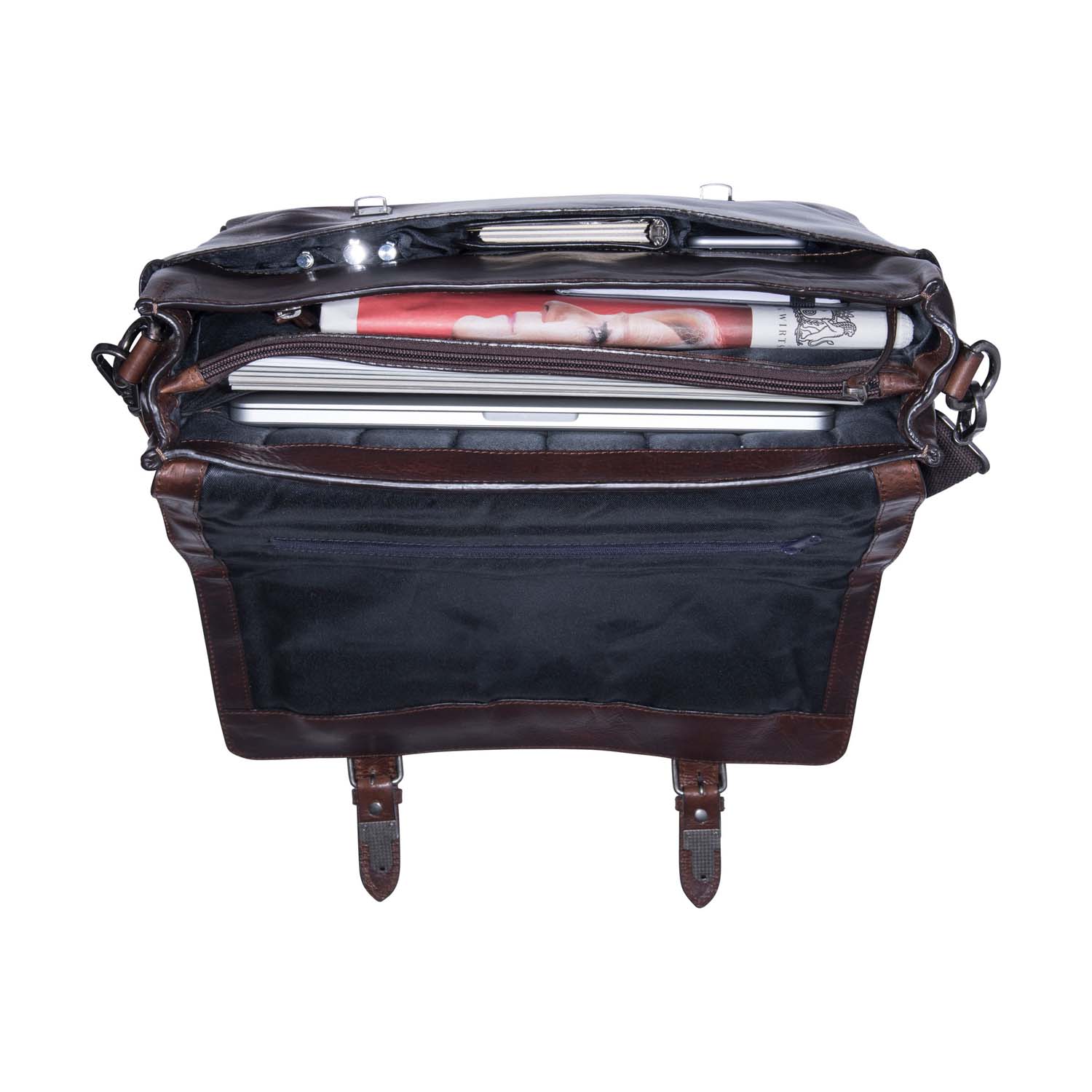 Leonhard Heyden Roma Leder-Aktenmappe 2-Fächer mit Laptopfach 15" Braun Leonhard Heyden Roma Leder-Aktenmappe 2-Fächer mit Laptopfach 15" Braun