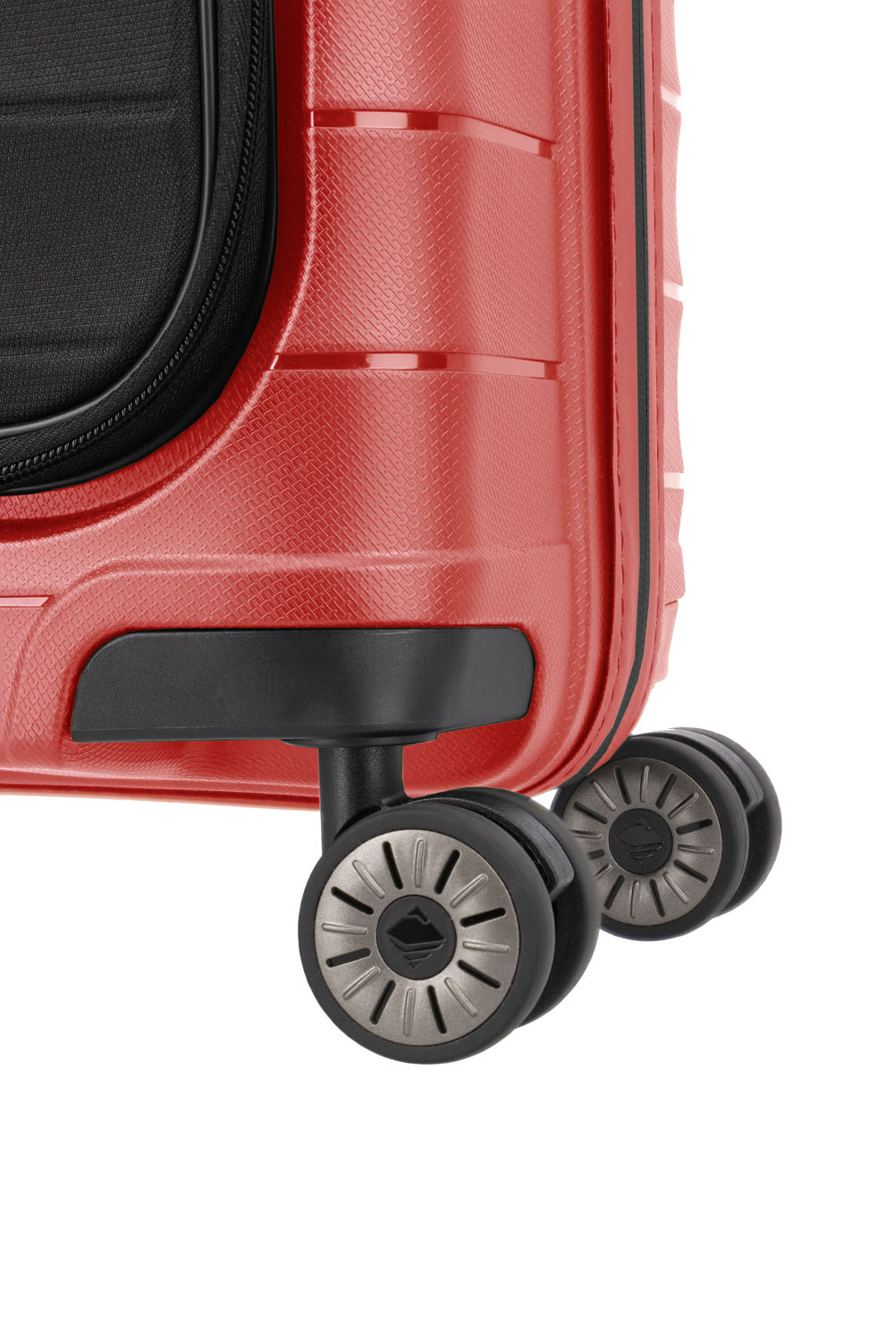 Travelite Mooby Trolley S mit Vortasche, 4-Rollen Rot