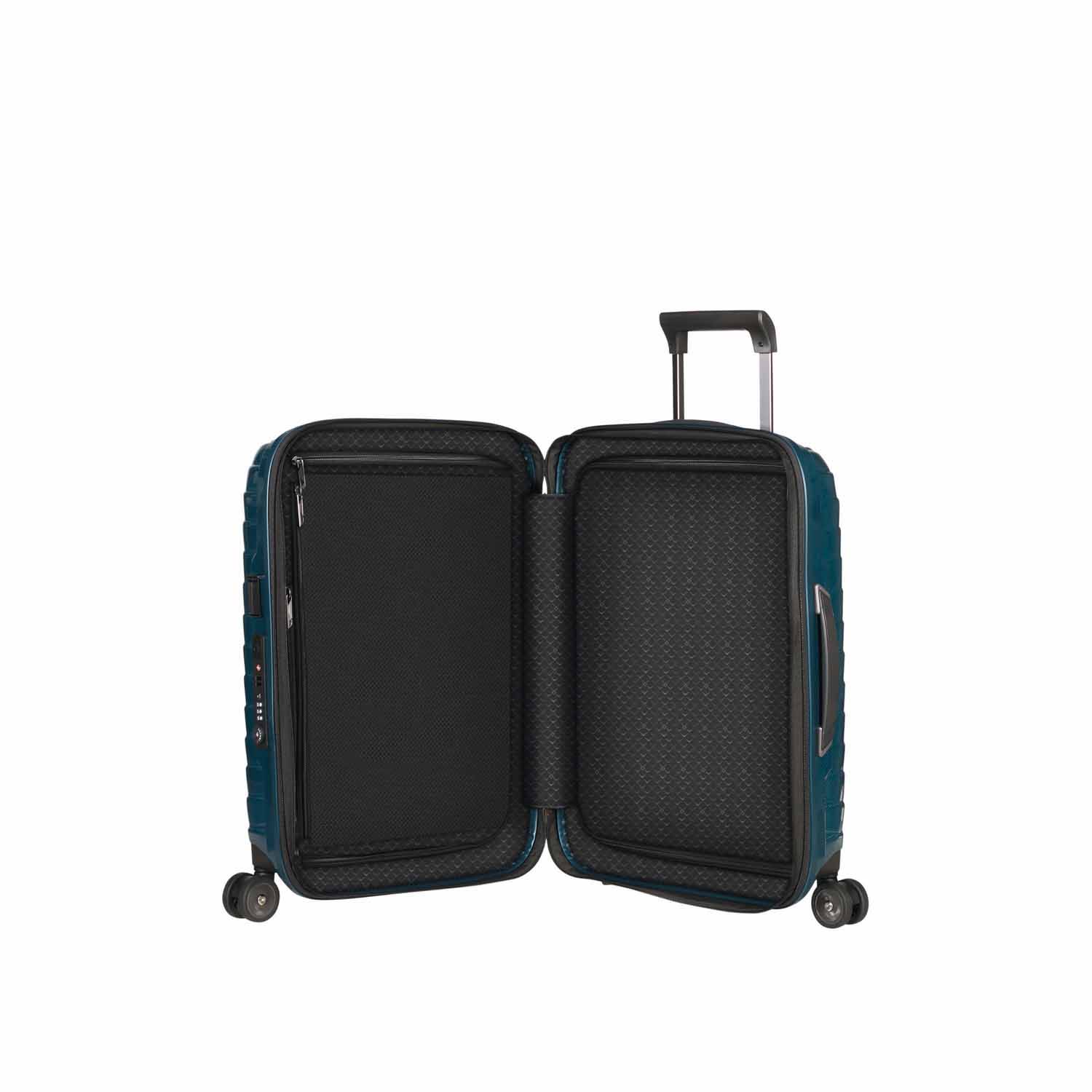 Samsonite Proxis Trolley mit 4 Rollen erweiterbar 55cm (20/23cm) + GRATIS HOTELGUTSCHEIN Petrol Blue Samsonite Proxis Trolley mit 4 Rollen erweiterbar 55cm (20/23cm) + GRATIS HOTELGUTSCHEIN Petrol Blue