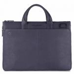 Piquadro Black Square Schmale Laptoptasche 15.6" erweiterbar oceanblau jetzt online kaufen