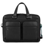 Piquadro Black Square Schmale Kurzgrifflaptoptasche 15" mit Tabletfach schwarz jetzt online kaufen