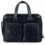 Piquadro Blue Square Erweiterbare Kurzgriff-Laptoptasche 15" mit iPad-Fach Nachtblau jetzt online kaufen