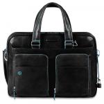 Piquadro Blue Square Erweiterbare Kurzgriff-Laptoptasche 15" mit iPad-Fach Schwarz jetzt online kaufen