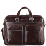 Piquadro Blue Square Erweiterbare Kurzgriff-Laptoptasche 15" mit iPad-Fach Mahagoni jetzt online kaufen