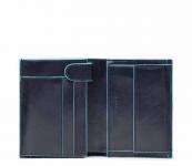 Piquadro Blue Square Herrenbrieftasche im Hochformat mit Münzfach Nachtblau jetzt online kaufen