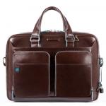 Piquadro Blue Square Schmale Laptoptasche mit Laptofach 14" Mahagoni jetzt online kaufen