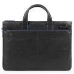 Piquadro Blue Square Special Schmale, ausdehnbare Laptoptasche schwarz jetzt online kaufen