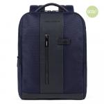 Piquadro Brief 2 Laptoprucksack 15,6" aus rezykliertem Stoff mit iPad Blau jetzt online kaufen