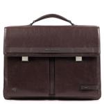 Piquadro Cube Laptoptasche mit zwei Verschlüssen und iPad®10,5’’/15,6 Zoll-Fach dunkelbraun jetzt online kaufen