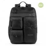 Piquadro Otello Laptoprucksack 15,6" aus recyceltem Stoff mit iPad®-Fach Schwarz jetzt online kaufen