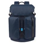 Piquadro PQ-Bios Laptoprucksack 15,6", Überschlag und zwei Fronttaschen Ultramarinblau jetzt online kaufen