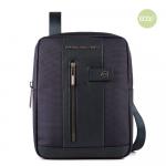 Piquadro Brief 2 Umhängetasche aus rezykliertem Stoff mit iPad®-Fach und Tasche für AirPods® Blau jetzt online kaufen