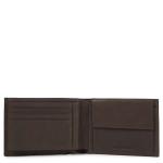 Piquadro Black Square Herrenbrieftasche mit Klapp-Ausweisfenster + RFID Dunkelbraun jetzt online kaufen