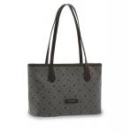 The Bridge Anna Leder-Shopper 33cm Schwarz/Gold jetzt online kaufen