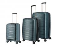Travelite Air Base 4-Rad Trolley Set L / M-erw/ S mit Vortasche Eisblau jetzt online kaufen