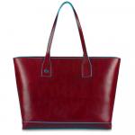 Piquadro Blue Square Shopping bag aus Leder Rot jetzt online kaufen