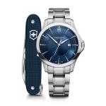 Victorinox Alliance Herrenuhr und Schweizer Taschenmesser im Set blau/silber jetzt online kaufen