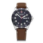 Victorinox Fieldforce 42mm Herrenuhr blue dial, brown leather strap jetzt online kaufen