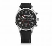 Wenger Attitude Chrono Herrenuhr im Retro-Look Schwarz, silber, schwarz jetzt online kaufen