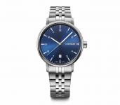 Wenger Urban Classic 40mm Herrenuhr im Vintage-Stil blau/silber jetzt online kaufen