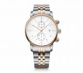 Wenger Urban Classic Chrono 42mm Herrenuhr 2-Tone weiss/silber/roségold jetzt online kaufen