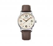 Wenger Urban Metropolitan 42mm Herrenuhr mit Armband aus Leder creme (beige)/silber/braun jetzt online kaufen