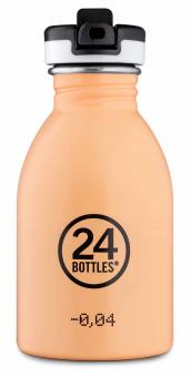 24Bottles® Urban Bottle Kids 250ml mit Sport Lid Peach Orange