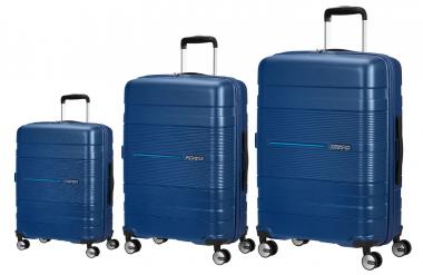 American Tourister Funstripe Trolley-Set 55/66/76cm mit 4 Rollen Navy
