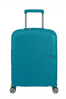American Tourister StarVibe Handgepäck Trolley 55cm mit 4 Rollen, Erweiterbar + GRATIS HOTELGUTSCHEIN Verdigris