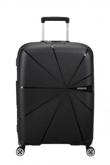 American Tourister StarVibe Trolley 67cm mit 4 Rollen, Erweiterbar + GRATIS HOTELGUTSCHEIN Schwarz