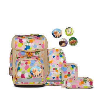 ergobag cubo ECO HERO 5-teiliges Schulrucksack-Set 2025 Flower PowBär