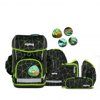 ergobag cubo light LUMI Edition Schulranzen Set 6-teilig 2025 CyBär Race