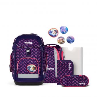 ergobag maxi LUMI Edition 6-teiliges Schulrucksack-Set 2025 PerlentauchBär