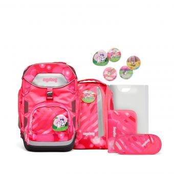 ergobag pack Neo Edition Schulrucksack-Set, 6-tlg. 2024 KuntBärbuntes Einhorn