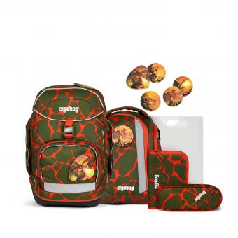 ergobag pack LUMI Editon 6-teiliges Schulrucksack-Set 2024 FeuerspeiBär
