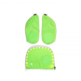 ergobag Schulzubehör Fluo LED Zip Set, 3-tlg. ab 2019 Grün