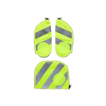 ergobag Schulzubehör Fluo-Zip Set mit Reflektorstreifen, 3-tlg. ab 2019 Gelb