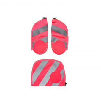 ergobag Schulzubehör Fluo-Zip Set mit Reflektorstreifen, 3-tlg. ab 2019 Pink