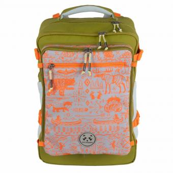 kattbjørn Explorer Schulrucksack grün/orange