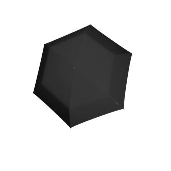 Knirps AS.050 Slim Small Manual Flacher Taschenschirm Black