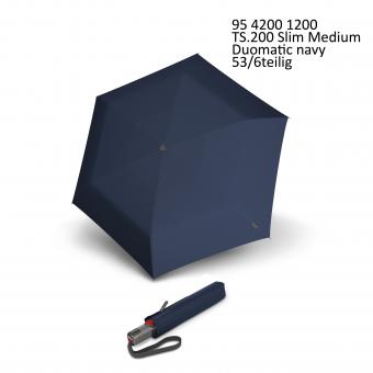Knirps TS.200 Slim Medium Duomatic Automatischer schmaler Taschenschirm navy